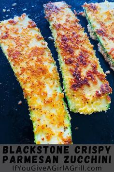 black stone crispy parmesan zucchini is an easy and delicious side dish