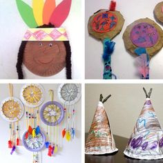 four different types of paper plates and crafts