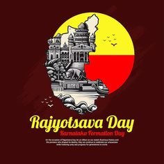 the logo for rayotaswa day with an image of a castle in the background