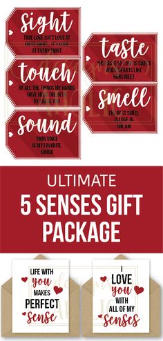 the ultimate valentine's day gift package for him and her includes five different cards, envelope