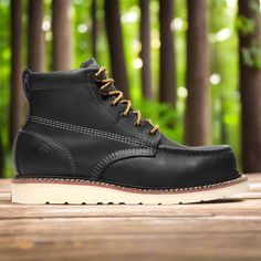 Work Boots BA630 Black - Botas de trabajo Black Work Boots, Black Work, Goodyear Welt, Work Boots, Made In, Full Grain Leather, Boots, Black