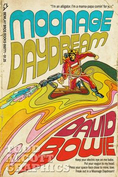 an old book cover with a man on a surfboard in the middle of it