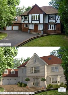 before and after pictures of a house in the suburbs