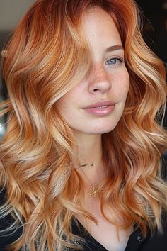 Copper Blonde Hair, Light Strawberry Blonde, 2024 Hair Color, Blonde Hair Transformations, Strawberry Blonde Hair Color, Strawberry Hair, Blond Balayage, Hair Blond, Ginger Hair Color