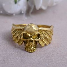 #eBay #eBayStore #eBaySeller #Laiton #SaintValentin #Fêtedesmères #Fiançailles #Graduation #Anniversaire #Inconnu #Bijoux #Ring #Empilable #Excellent #Fêtedespères #Baptême #Noël #Mariage #ConfirmationCommunion #Inde Halloween Skull Ring Gift, Hand Cast Skull Jewelry For Halloween, Hand Cast Skull Ring For Gift, Hand Cast Skull Ring Gift, Yellow Gold Skull Jewelry For Gift, Hand-cast Skull Jewelry For Halloween, Halloween Hand-cast Skull Jewelry, Hand-cast Skull Ring For Gift, Handmade Bohemian Skull Ring For Gift