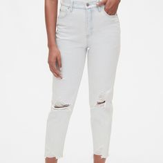 Brand New With Tags Gap High Rise Destructed Mom Jeans Color: Light Destroy Size: 8/29 Tall Tall Jeans, Gap Jeans, Jeans Brands, High Rise, Gap, Colored Jeans, Mom Jeans, Women Jeans, Brand New