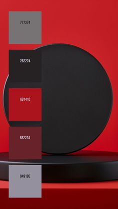 Colors:
777374
262224
AB141C
68222A
94919E Black Tones, Color Contrast, Modern Aesthetic, Red Background, Smooth Texture, Vibrant Red, Color Palettes, Geometric Shapes, Contrasting Colors