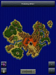 an old computer game with a map on the screen