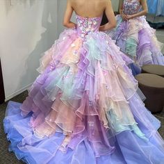 Wedding Dress Colorful, Rainbow Dresses, Purple Prom, Gown Bridal, Bridal Ball Gown, Purple Prom Dress, Dresses Ball Gown, Prom Ideas, Queen Dress