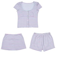 The Heartbreaker – Evewear Fitted Matching Set For Sleepover, Cotton Fitted Sleepover Set, Fitted Cotton Sleepover Set, Casual Fitted Sets For Pajama Party, Glitter Butterfly, Girls Sleepwear, Downtown Los Angeles, Leisure Wear, Stripe Print