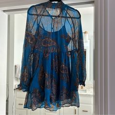 Free People Size Xs. Dress With Pockets. Message Me With Questions, Open To All Offers! Blue Flowy Mini Dress For Fall, Argyle Sweater Dress, Long Sleeve Embroidered Dress, Boho Tunic Dress, Striped Sweater Dress, Free People Tunic, Color Block Sweatshirt, Crochet Mini Dress, Long Sleeve Print Dress