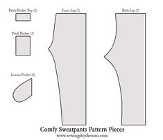 the front and back sides of a sewing pattern