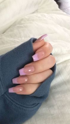 Light Purple Nails, Edgy Nails, Smink Inspiration, French Tip Acrylic Nails, Her Nails, Acrylic Nails Coffin Short, Pink Acrylic Nails, Dream Nails, Chic Nails