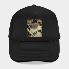 Mickey Mantle in New York Yankees -- Choose from our vast selection of Trucker hats to match with your favorite design to make the perfect custom graphic Hat. Customize your color! For men and women. Fan Merchandise Baseball Cap With Curved Brim, Vintage Snapback Hat For Fan Merchandise, Black Retro Hat For Sports Events, Retro Curved Brim Hat For Fan Merchandise, One Size Cap For Fan Merchandise, Adjustable Baseball Cap For Fan Merchandise, New York Yankees Baseball, Baseball Photos, Mickey Mantle