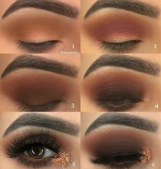 Smokey Eyes Tutorial, Smokey Eye Makeup Steps, Brown Smokey Eye Makeup, Dark Eye Makeup, Brown Smokey, Dramatic Eye Makeup, Applying Eye Makeup, Smokey Eye Makeup Tutorial