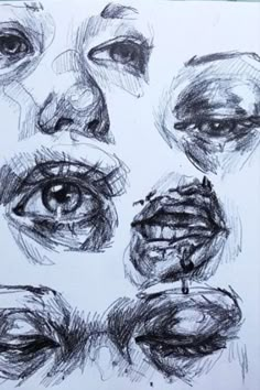 several different types of eyes are shown in this drawing