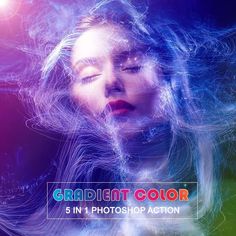 5 In 1 Gradient Photoshop Actions Bundle - MasterBundles Collage.