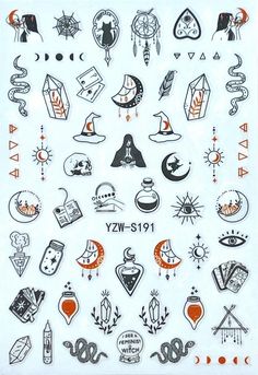 an image of various tattoos on a piece of paper