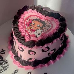 Pink Cheetah Print Cake, Birthday Cake Y2k, Betty Boop Birthday Cake, Y2k Cake, Cheetah Print Cake, Cheetah Birthday Cakes