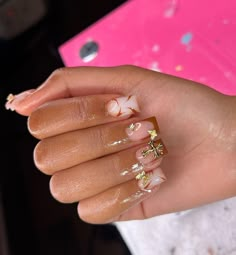 Simple Short Nails, Brown Acrylic Nails, Acrylic Nail Set, Hard Nails, Drip Nails, Colored Acrylic Nails, Girly Acrylic Nails, French Tip Acrylic Nails, Acrylic Nails Designs