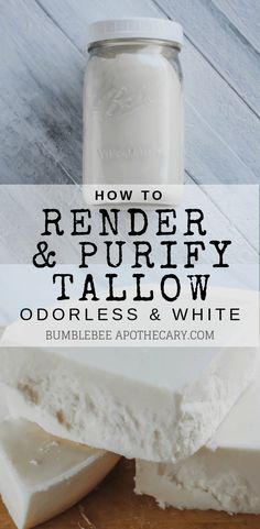 how to render and purify tallow with odorless & white soap