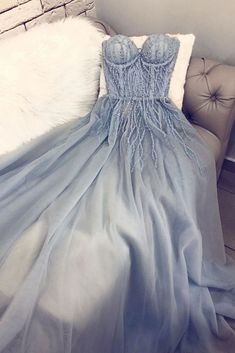 Tulle Formal Dress, Long Party Dresses, Prom Dress Blue, Tulle Long Prom Dress, Formal Ball Gown, Sweetheart Prom Dress, Gowns Prom, Blue Tulle