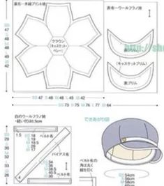 the instructions for how to make an origami hat