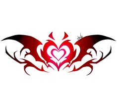 a heart shaped tattoo design on a white background