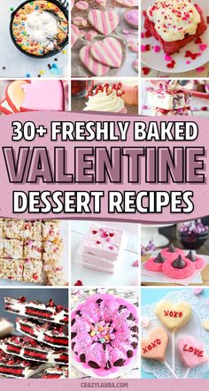 valentine's day desserts with the title overlay