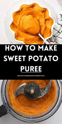 How To Make Sweet Potato Puree – this recipe post will show you just how easy it is! There are many delicious ways to enjoy sweet potato puree. Homemade is so easy and tastes superior. In this post, I will show you how to make the puree by either roasting or boiling the sweet potato. Use it in a manner similar to Pumpkin Puree for your baked goods, add to overnight oats or serve as a side dish. Whole Chicken In The Crockpot, Sweet Potatoes For Baby, Easy Mashed Sweet Potatoes, Chicken In The Crockpot, Cook A Whole Chicken, Sweet Potato Puree, Sweet Potato Recipes Mashed, Dairy Free Muffins, Complicated Recipes