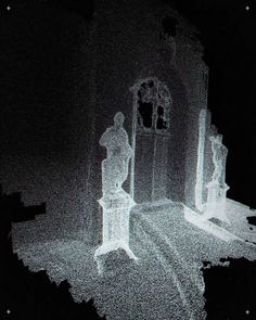 an image of a statue in the dark