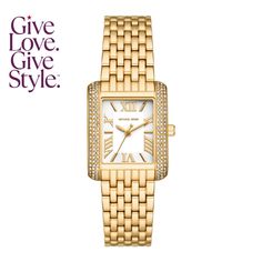 in stock Michael Kors Gold Watch Women, Michael Kors Gold Watch With Subdials, Michael Kors Gold Watch With Metal Dial, Michael Kors Gold Analog Jewelry, Michael Kors Travel Wallets With Gold-tone Hardware, Three Hands, Steel Watch, Stainless Steel Watch, Gold Tones