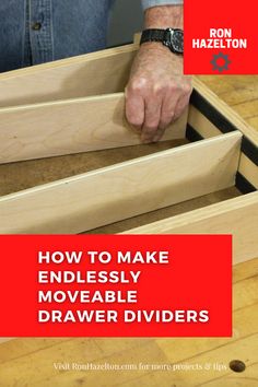 how to make an endlessly moveable drawer divider for cabinets and drawers