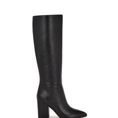 Peachey Heeled Boots Classic Pointed Toe Boots With 4-inch Heel, Black Fitted Pointed Toe Heeled Boots, Nine West Boots, Modern Pointed Toe Boots With 4-inch Heel, Black Knee-high Boots With Pointed Toe In Medium Width, Mule Sneakers, Shoes Sandals Heels, Loafer Sneakers, Casual Flats