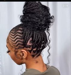 Cornrows And Braids Black Women, Half All Back Cornrows Hairstyles, Half Up Half Down Hair Braids Black Women, Braids Hairstyles For Medium Length Hair, Corn Rows In Front Knotless In Back, Straightback Cornrows Braids Long, Feed In With Knotless Box Braids, Fulani Braids With Design And Curls, Canerow Braids Hairstyles