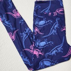 Never Worn Lularoe Tall Curvy Leggings Dinosaur Skeleton Fossil Dinosaur Skeleton, Lularoe Leggings, Skeleton, Pink Blue, Fossil, Pants For Women, Leggings, Pink, Women Shopping