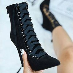 High Shoes · Eoooh❣❣ · Online Store Powered by Storenvy Gladiator High Heels, Boot Pumps, Black High Heels, Lace Up Ankle Boots, High Heels Stilettos, Short Boots, High Heel Boots, Womens High Heels, Ballerinas