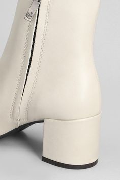 Amber Daily High heels Ankle boots in beige leather, round toe, side zip closure, block heel, leather sole, heel 65 mm, 100% leather, made in EuGender: WomenMaterial: LEATHERColor: BeigeMade in: ITProduct ID: 405804_A52088*Import tax/duty will be calculated at checkout (If applicable) Cream Round Toe Heeled Boots In Calf Leather, Cream Calf Leather Heeled Boots With Round Toe, Modern Beige Calf Leather Boots, Modern Beige Leather Heeled Boots, Cream High Ankle Heeled Leather Boots, Cream Leather High Ankle Heeled Boots, Beige Ankle Boots With Sculpted Heel, Beige Heeled Boots With Sculpted Block Heel, Beige Heeled Boots With Sculpted Heel For Work