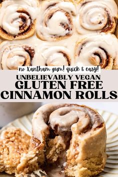 You NEED to try these unbelievably gluten free vegan cinnamon rolls!! These gluten free cinnamon rolls are soft, pillowy plush, squishy, EASY, and look, taste, and feel just like a classic cinnamon roll. Everyone will love these secretly vegan gluten free cinnamon rolls, whether or not you're gluten free! Dairy Free Cinnamon Rolls, No Yeast Cinnamon Rolls, Caramelized Banana, Cinnamon Rolls Homemade