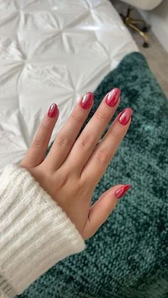 Red Crome Nails Nailart, Red Nails Acrylic Chrome, Red Christmas Nails Chrome, Fall Red Chrome Nails, Red Chrome Holiday Nails, Red Concert Nails, Red Crome Nails Acrylic French Tip, Red Nails With White Chrome, Light Red Chrome Nails