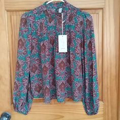 Nwt Joie Paisley Print Pleated Ruffled Boho Bohemian Blouse Pink Green Keyhole On Back ~ Button Closure At Neckline Machine Wash Designer Brand Available In My Closet In Sizes: Xs, S, M. Listing Is One Blouse. Measurements Pit To Pit: Xs - 18.5" S - 19.5" M - 20.5 The Tags Are Included In The Pictures. No Flaws Noted See My Picture For More Details See My Other Listings To Bundle Christmas Present Christmas Gift Birthday Present Birthday Gift Mother's Day Fall Paisley Print Flowy Blouse, Long Sleeve Flowy Blouse With Paisley Print, Flowy Long Sleeve Blouse With Paisley Print, Flowy Long Sleeve Paisley Print Blouse, Summer Paisley Print Blouse For Work, Summer Paisley Print Blouse For Workwear, Chic Paisley Print Patterned Blouse, Bohemian Multicolor Blouse For Workwear, Bohemian Multicolor Blouse For Work