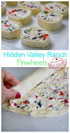 the hidden valley ranch pinwheels are ready to be baked in the freezer