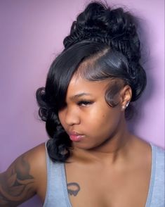 Frontal Wig Hairstyles, Frontal Hairstyles, Pretty Braided Hairstyles, Slick Hairstyles, Dope Hairstyles, Hair Ponytail Styles