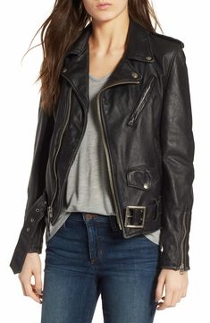 Boyfriend Leather Jacket, Main, color, BLACK Boyfriend Leather Jacket, Top Online Shopping Sites, Leather Jackets Online, Black Leather Biker Jacket, Cropped Leather Jacket, Boy Fits, Leather Jacket Outfits, Faux Leather Moto Jacket, Leather Biker Jacket