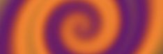 an orange and purple background with a circular design