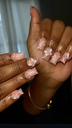 Nail inspo for a black girl senior nails butterfly nails pink nails aura nails nails with white designs acrylic pink nails acrylic short nails 3d Butterfly Acrylic Nails, Nails With 3d Butterflies, Butterfly Short Nails, Nails With White Designs, Butterfly Nails Pink, Senior Nails, Pink Nails Acrylic, Acrylic Short Nails