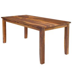 a wooden table sitting on top of a white background