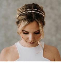 JJ's House Headbands Bridal  Bridesmaid Wedding Hair Accessories 4.72 \"(Approx.12cm) Alloy Rhinestone Headpieces. #JJ's House #Headbands #Bridal #Bridesmaid #Wedding #HairAccessories #Alloy #Rhinestone #Headpieces Wedding Hair Tiara, Gold Bridal Headband, Crystal Headband Wedding, Guest Hairstyles, Crystal Bridal Headband, Bridal Hair Bands, Bridal Hair Wreath, Wedding Tiara Hairstyles, Headband Crystal