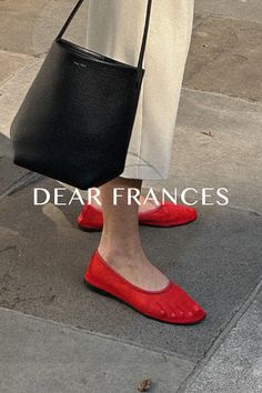 Balla Mesh flats arrive in vibrant red for Winter 2024. Mesh