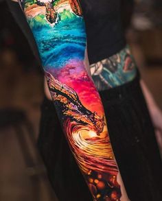 a person with a tattoo on their arm